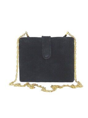 Vintage 50s 60s Ande Purse Crossbody 5x6 Formal Party Black Chain Strap